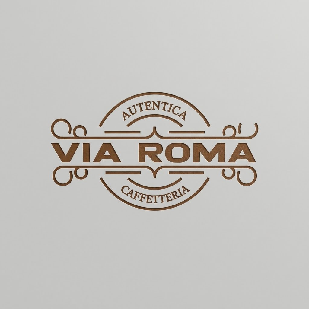 Il cartello Autentica Caffetteria Via Roma